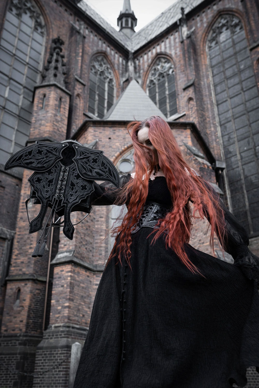 Witchy moth backpack with adjustable straps and zipper
