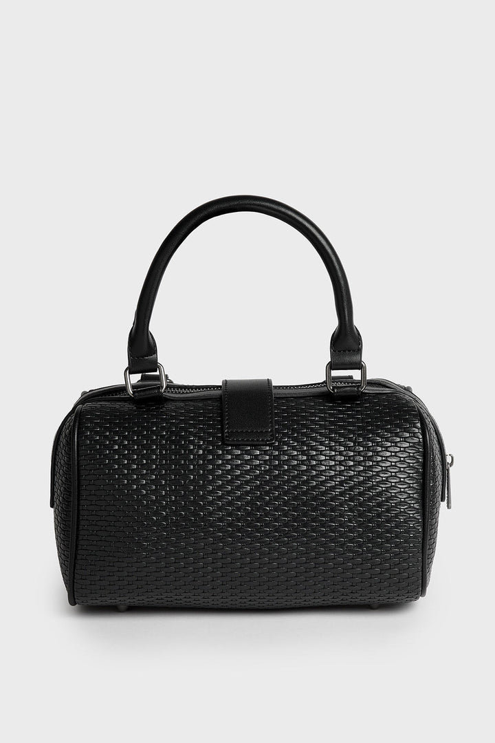 woven black gothic purse