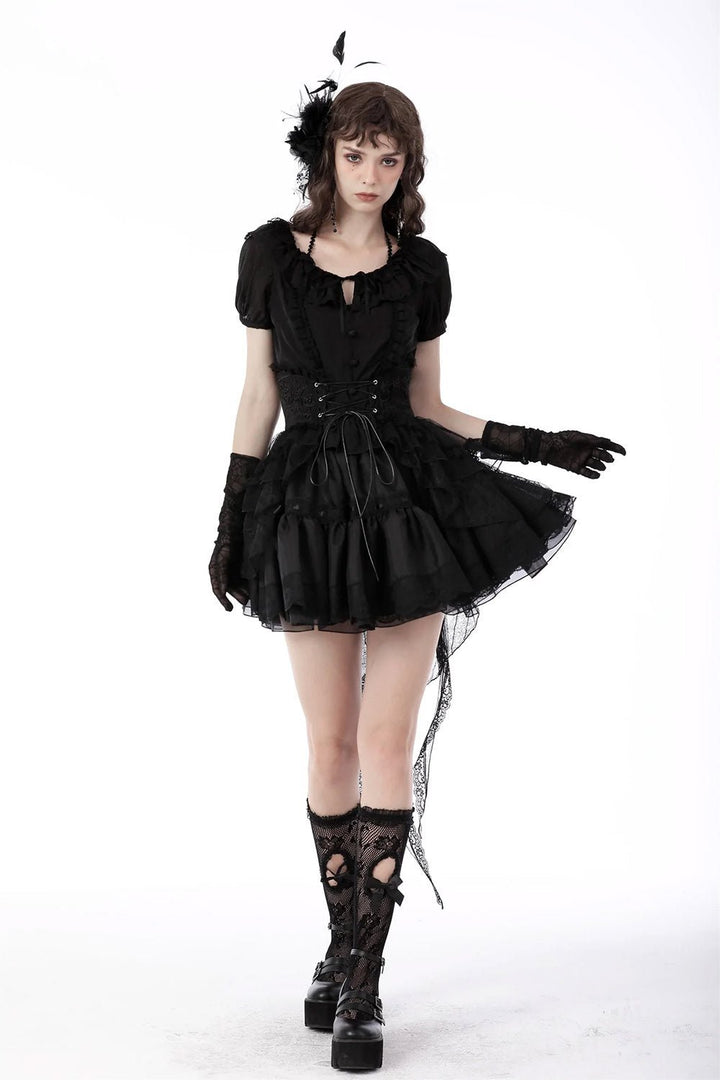 Black Ballet Corset Skirt - skirts - VampireFreaks - Dark In Love