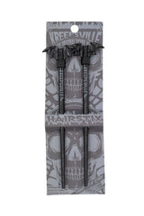 Black Bat Hair Sticks - hats & scarves & headwear - VampireFreaks - Kreepsville
