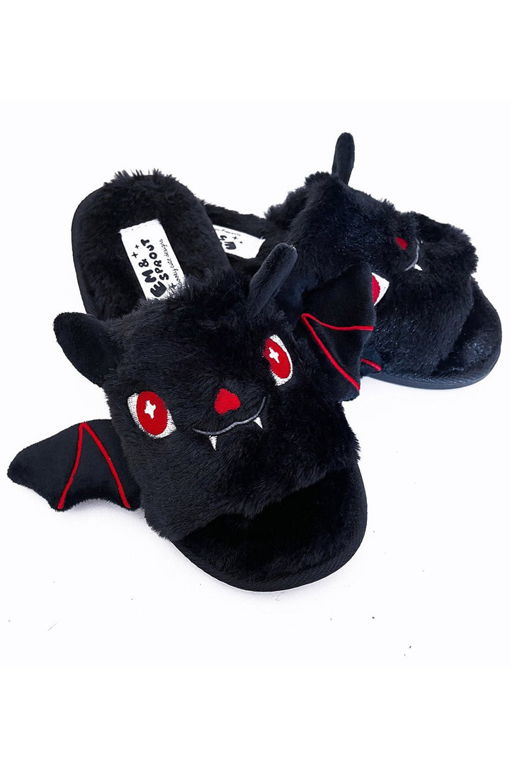 Black Bat Slippers - womens shoes - VampireFreaks - Em & Sprout