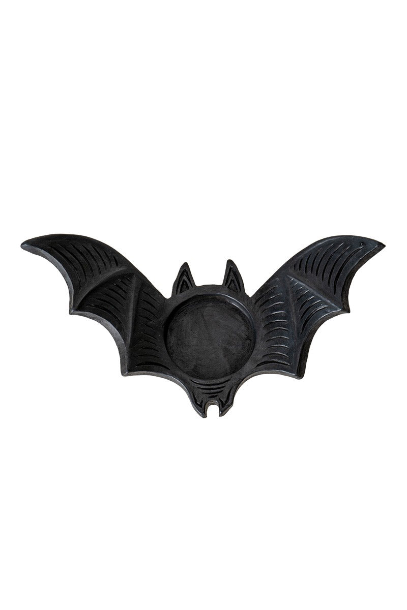 Black Bat Tealight Candle Holder - housewares - VampireFreaks - Pacific Giftware