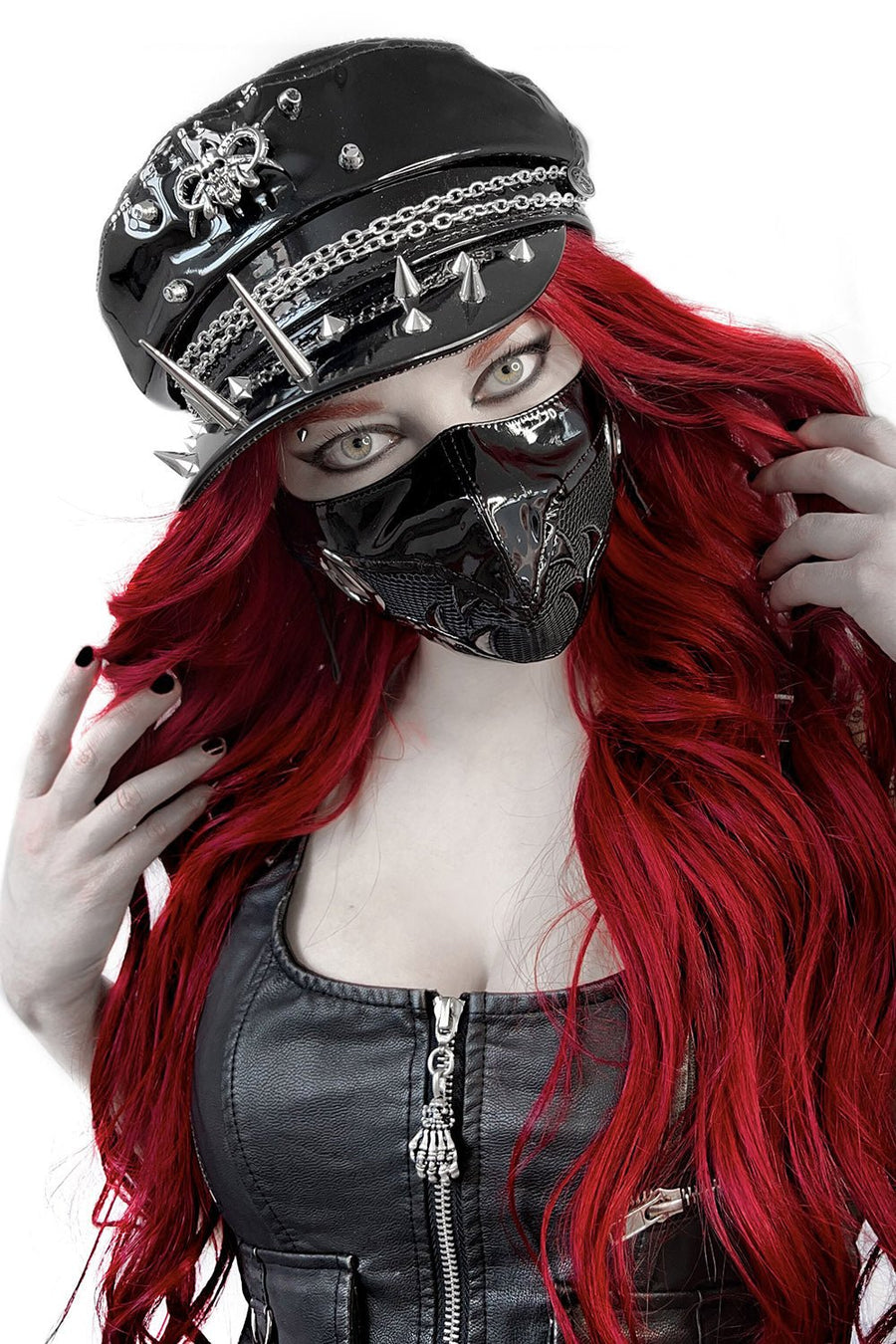 Black Battle Spiked Hat - hats & scarves & headwear - VampireFreaks - Devil Fashion