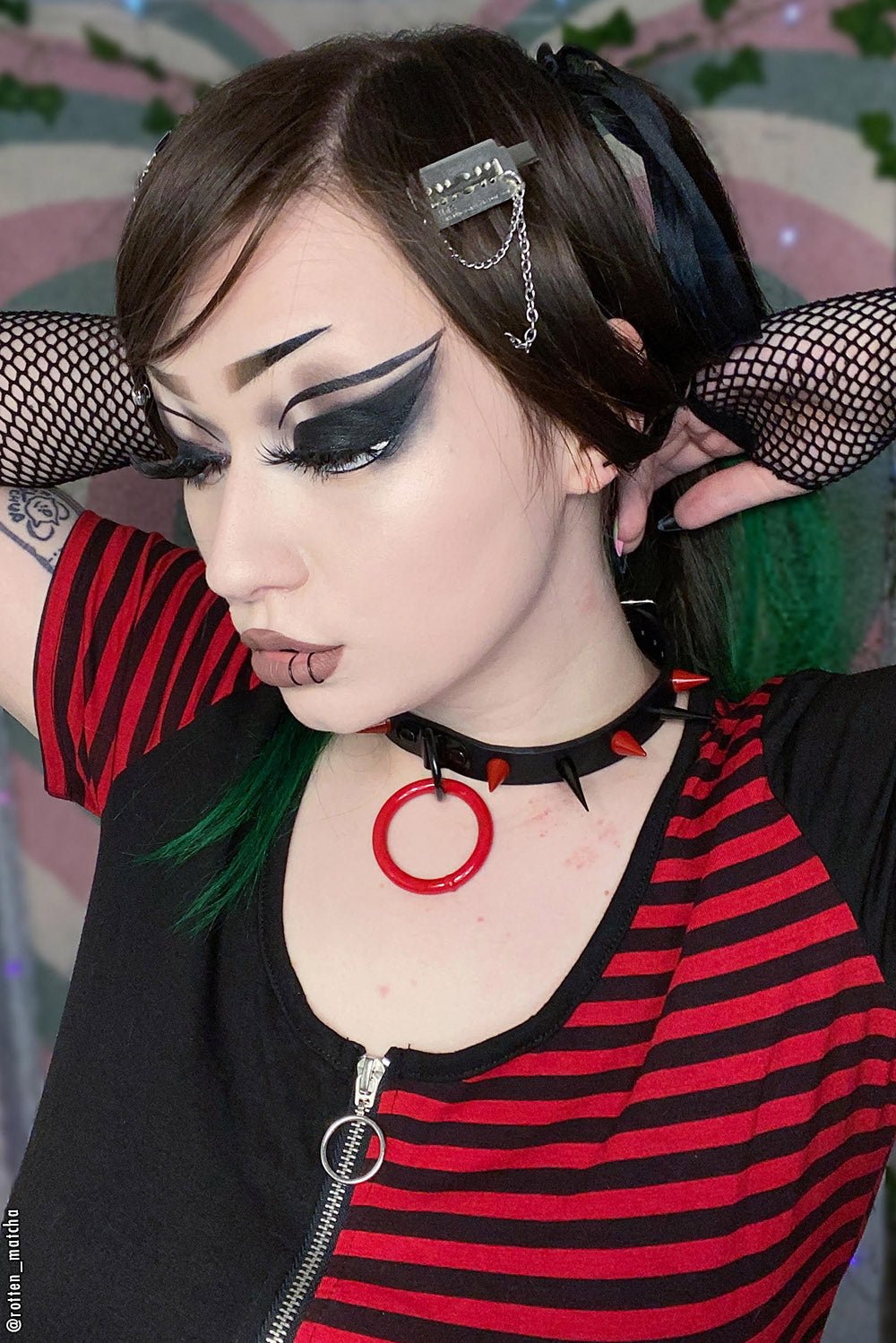 Black Blood Choker [RED/BLACK] - chokers - VampireFreaks - VampireFreaks