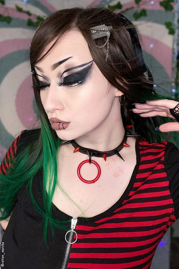 Black Blood Choker [RED/BLACK] - chokers - VampireFreaks - VampireFreaks