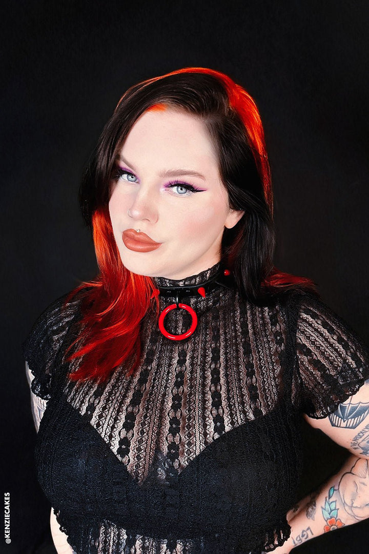 Black Blood Choker [RED/BLACK] - chokers - VampireFreaks - VampireFreaks