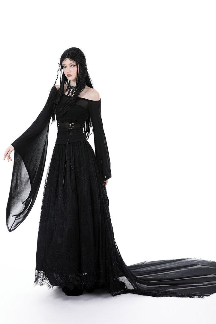 Black Bridal Bustle Skirt - skirts - VampireFreaks - Dark In Love