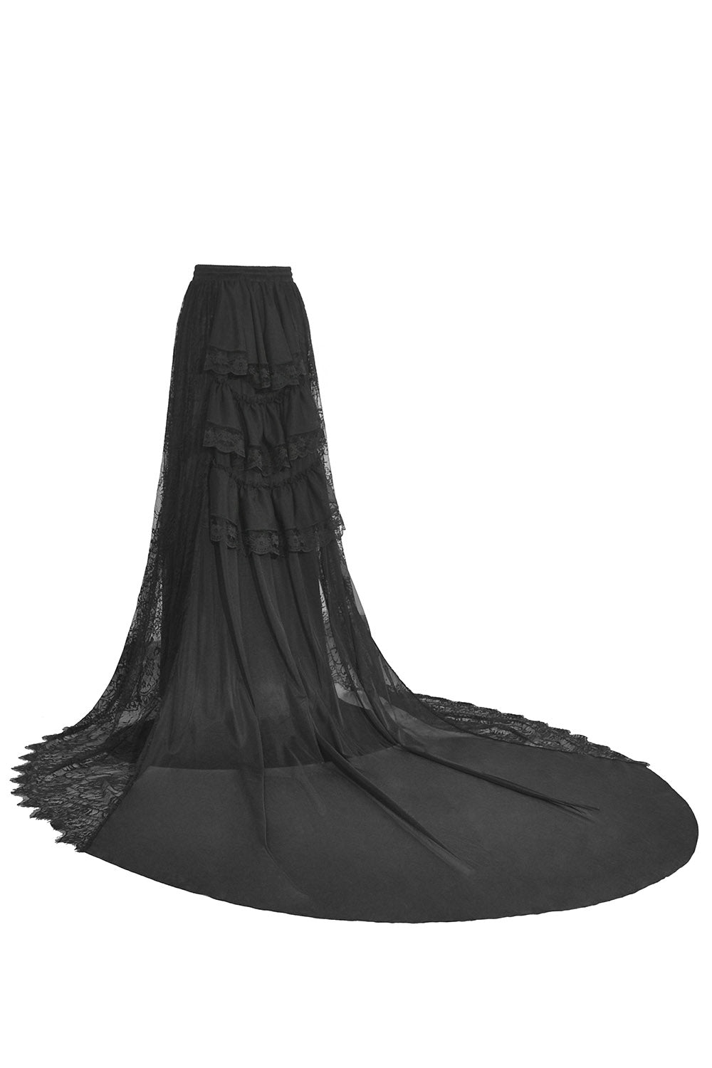 Black Bridal Bustle Skirt - skirts - VampireFreaks - Dark In Love