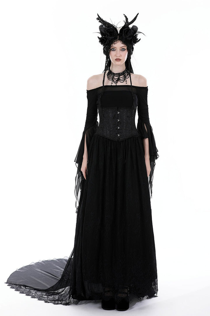 Black Bridal Bustle Skirt - skirts - VampireFreaks - Dark In Love