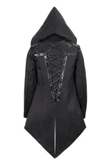 Black Butcher Pierced Coat - mens outerwear - VampireFreaks - Devil Fashion