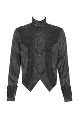 Goth shirt for men with collar and cuffs