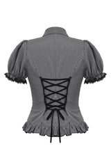 Black Cat Coven Cameo Blouse - womens tops - VampireFreaks - Dark In Love