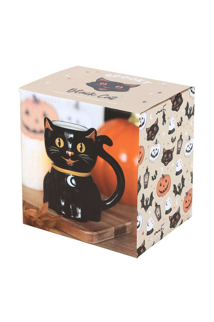 gothic box for halloween cat sculpture mug