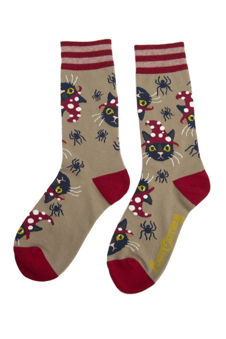 witch mushroom striped socks