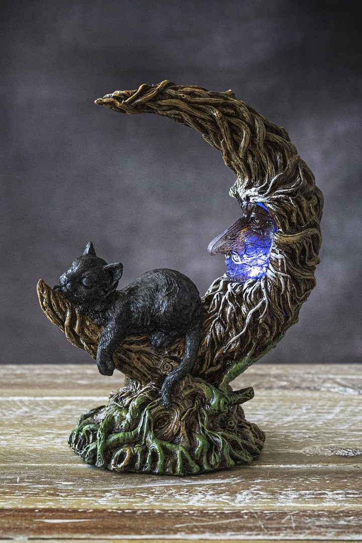 Black Cat on Moon Statue - housewares - VampireFreaks - Pacific Giftware