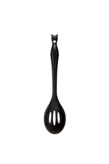 cooking spoon with black cat handle 