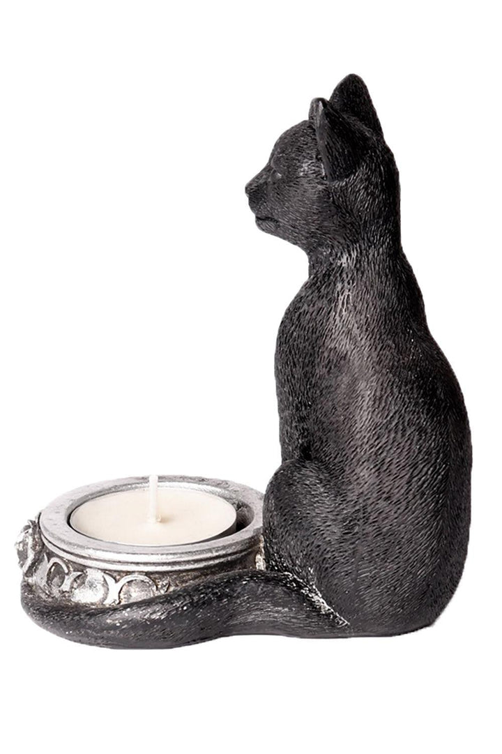 Black Cat Tea Light Candle Holder - housewares - VampireFreaks - Pacific Giftware