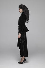 womens vampire goth jacket black velvet