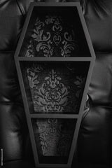 black coffin-shaped wall shelf by vampirefreaks