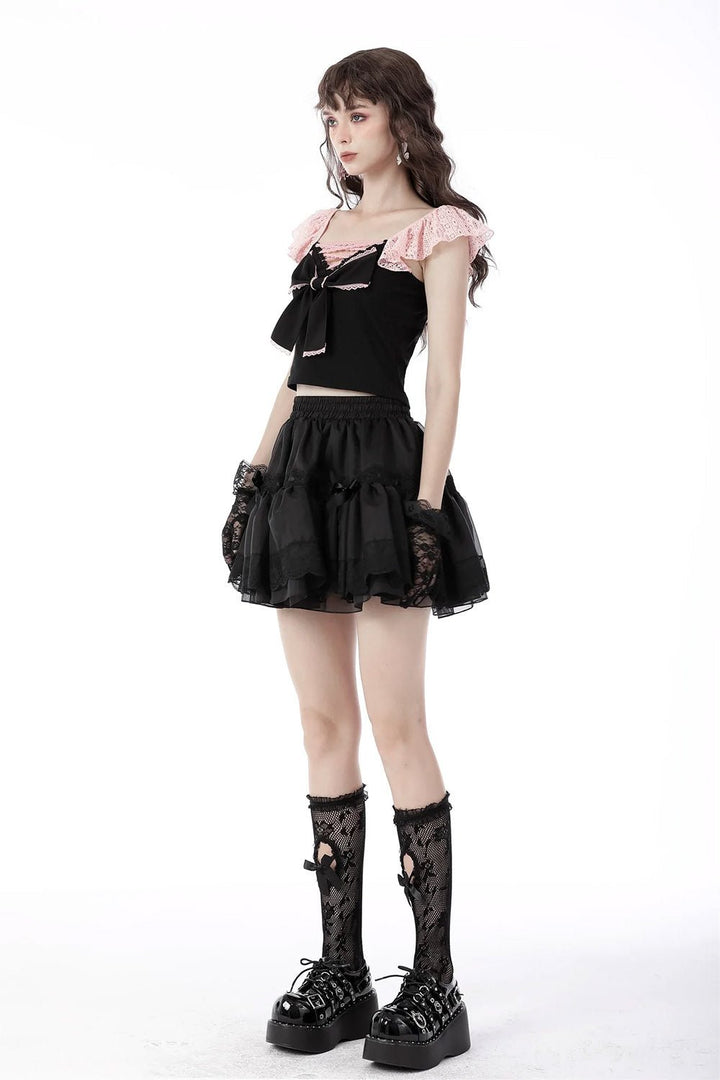 Black Cupcakes Ruffle Skirt - Skirts - VampireFreaks - Dark In Love