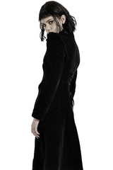 Black Dahlia Velvet Coat [BLACK] - womens outerwear - VampireFreaks - Punk Rave