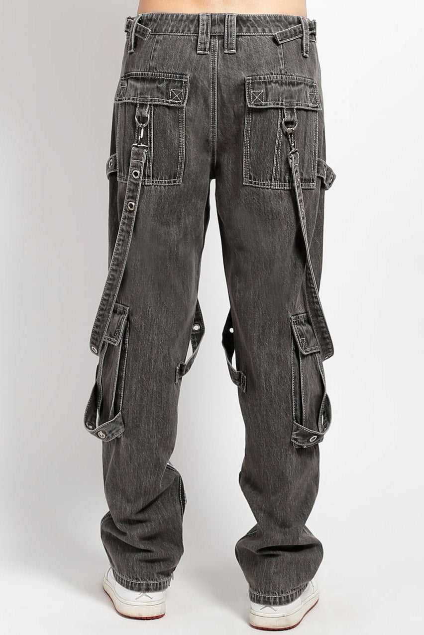 Tripp NYC Harness Pants [BLACK DENIM] – VampireFreaks