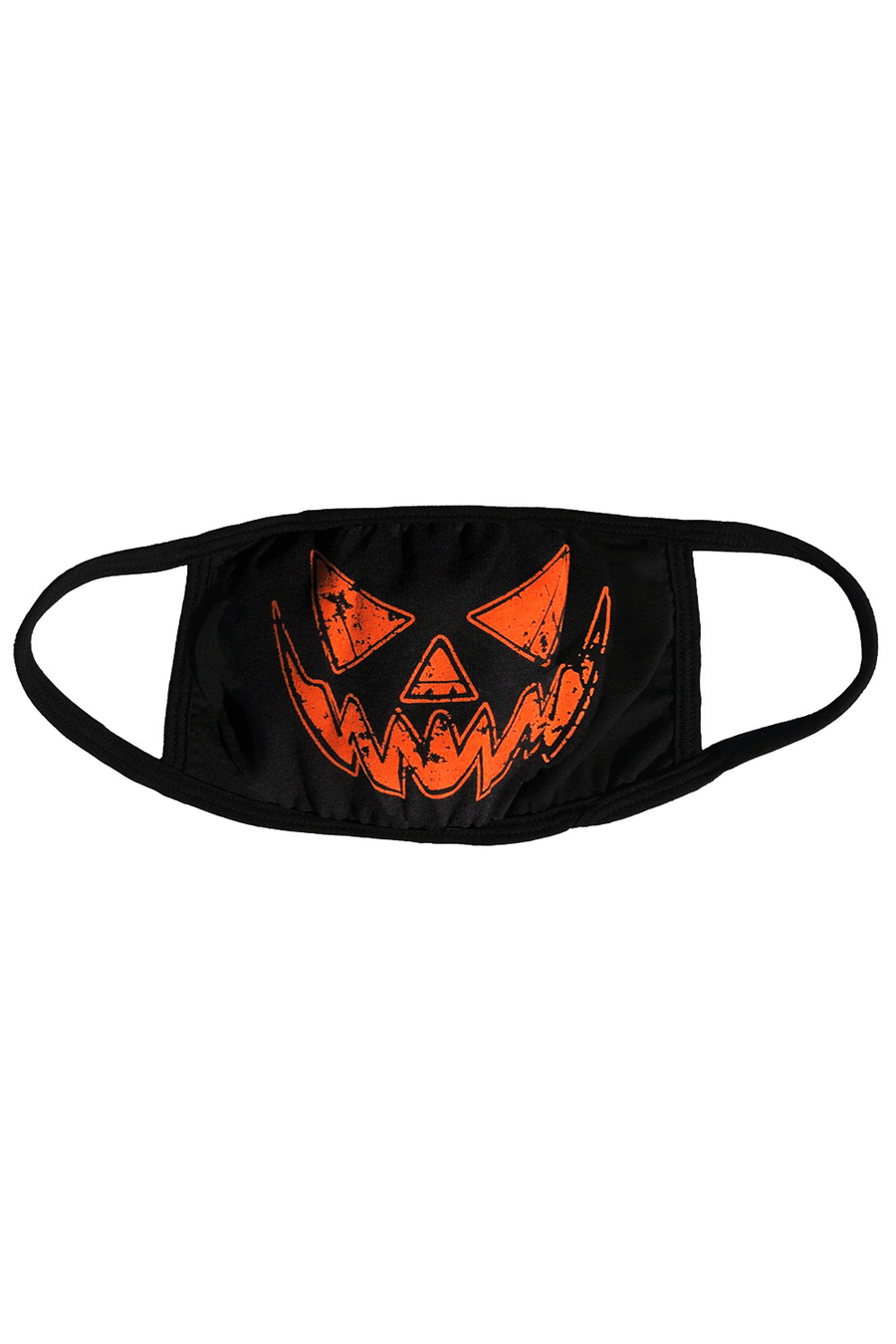 Black Distressed Pumpkin Face Mask - face masks - VampireFreaks - Kreepsville