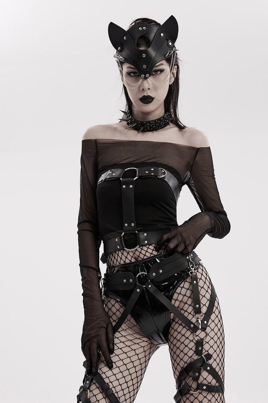 Black Embers Body Harness [BLACK] - belts - VampireFreaks - Punk Rave