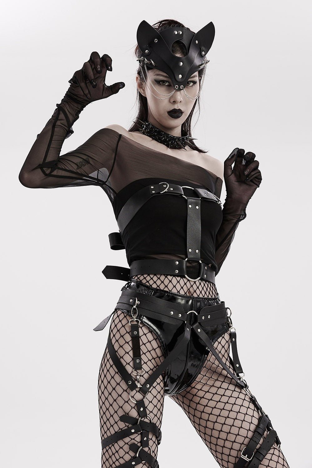 Black Embers Body Harness [BLACK] - belts - VampireFreaks - Punk Rave