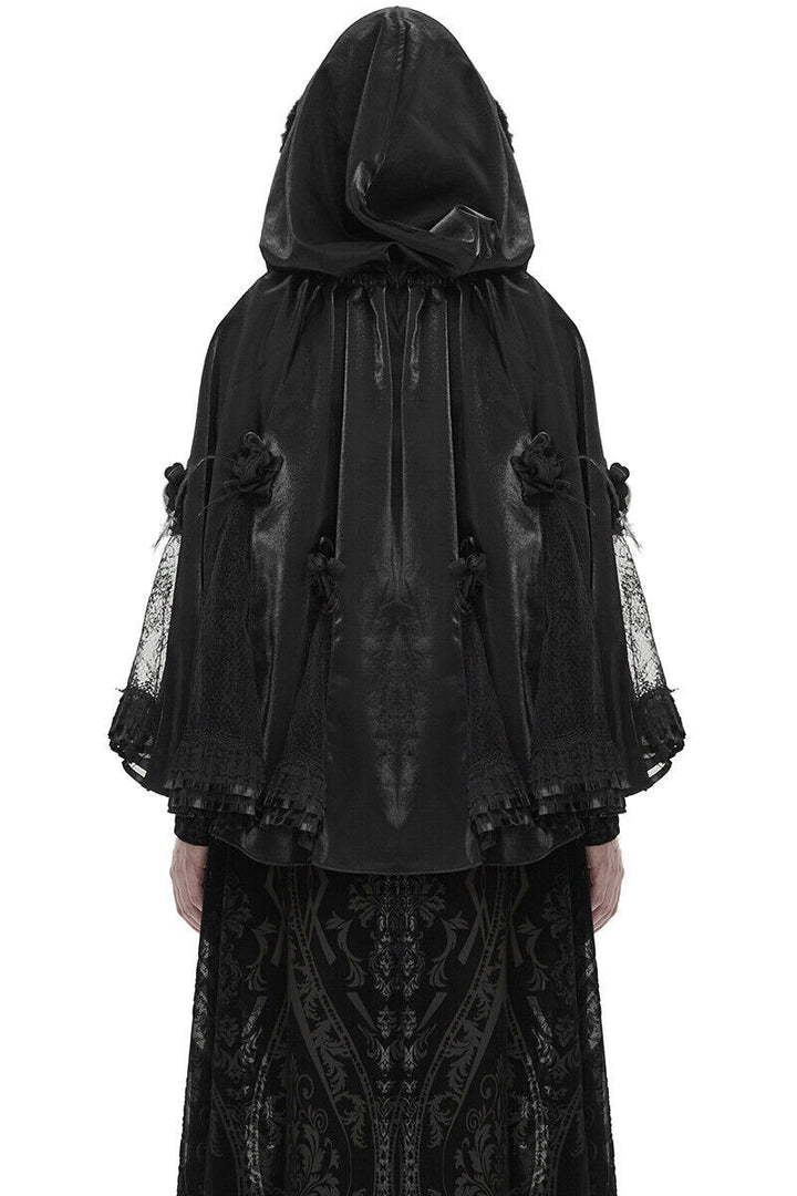 Black Eulogy Cloak - womens outerwear - VampireFreaks - Devil Fashion