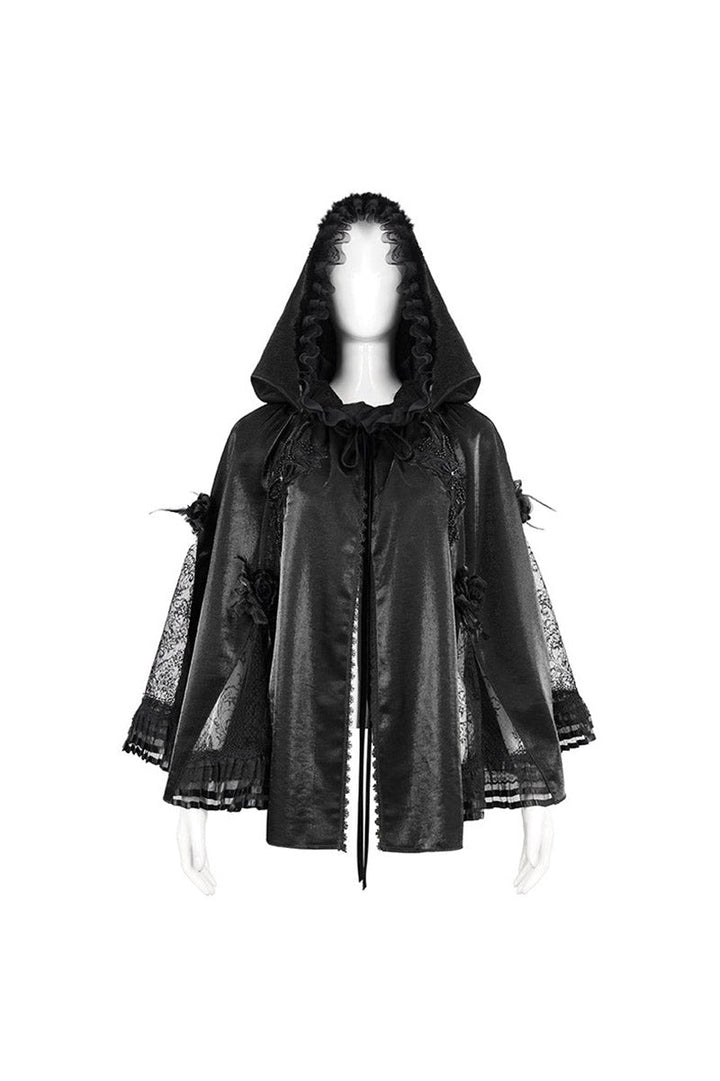 Black Eulogy Cloak - womens outerwear - VampireFreaks - Devil Fashion