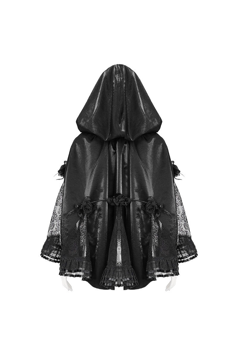 Black Eulogy Cloak - womens outerwear - VampireFreaks - Devil Fashion