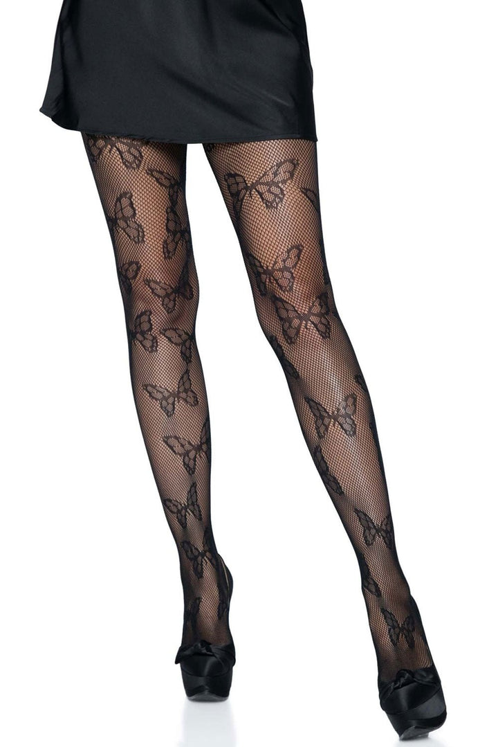 Black Fantasy Butterfly Tights - socks & stockings - VampireFreaks - Leg Avenue