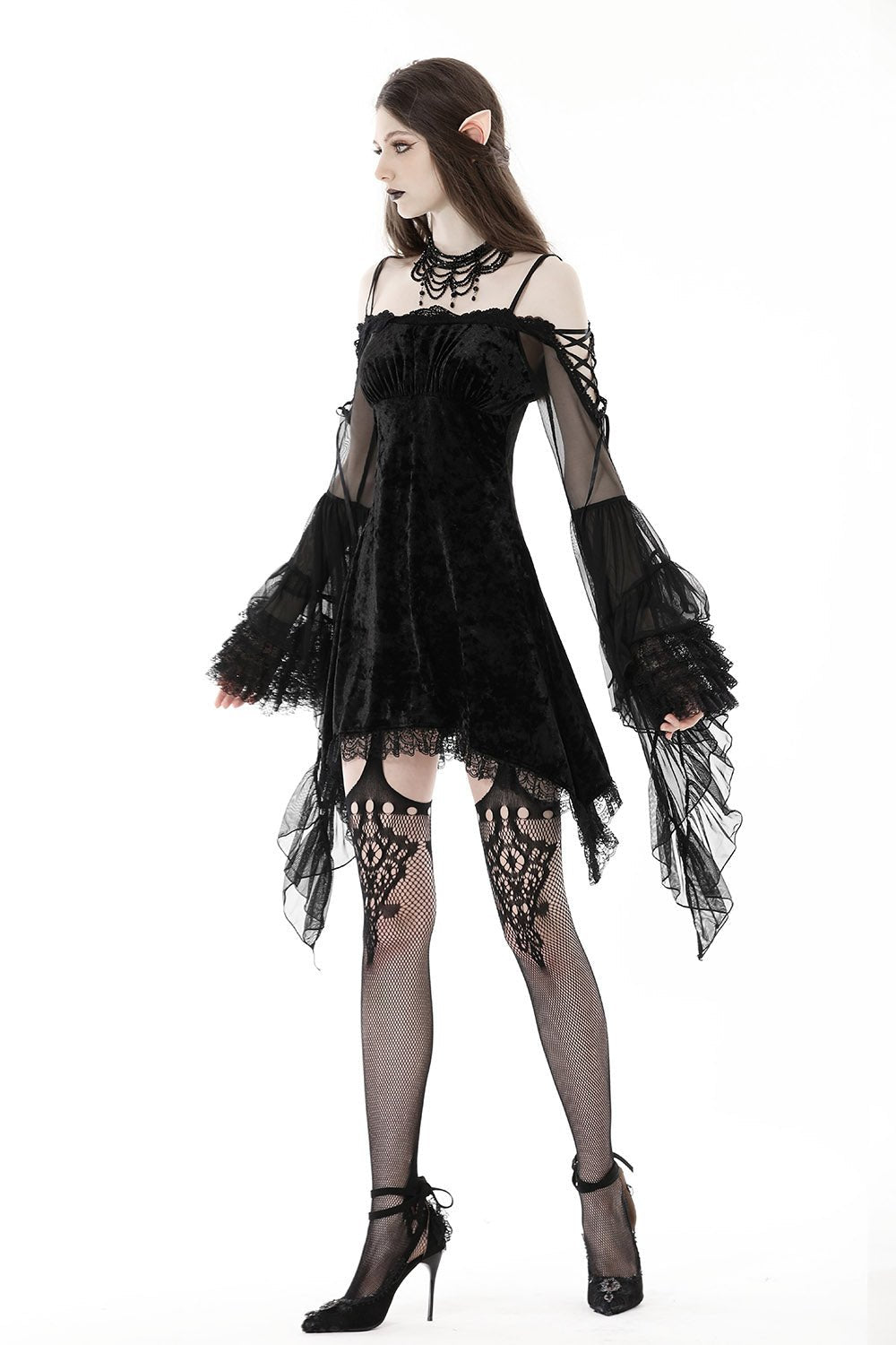 Black Fantasy Velvet Dress - dresses - VampireFreaks - Dark In Love