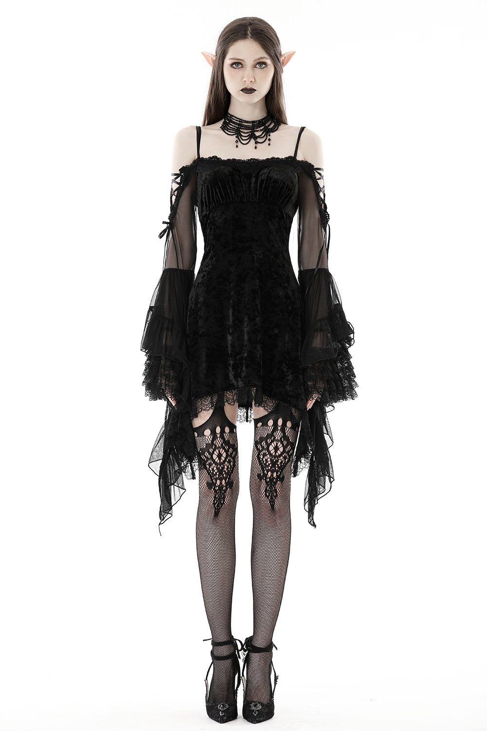 Black Fantasy Velvet Dress - dresses - VampireFreaks - Dark In Love