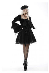 Black Flame Flared Gothic Dress - dresses - VampireFreaks - Dark In Love