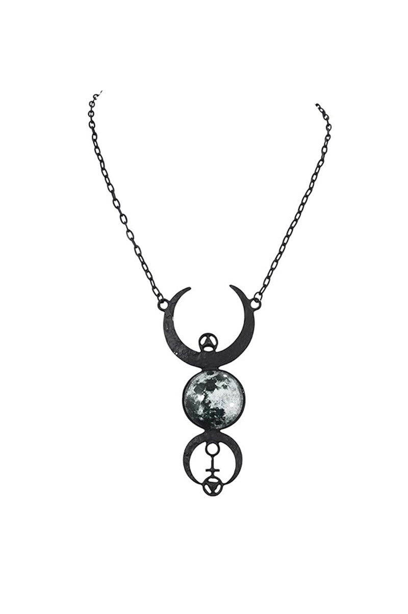 Black Full Moon Necklace - jewelry - VampireFreaks - Restyle