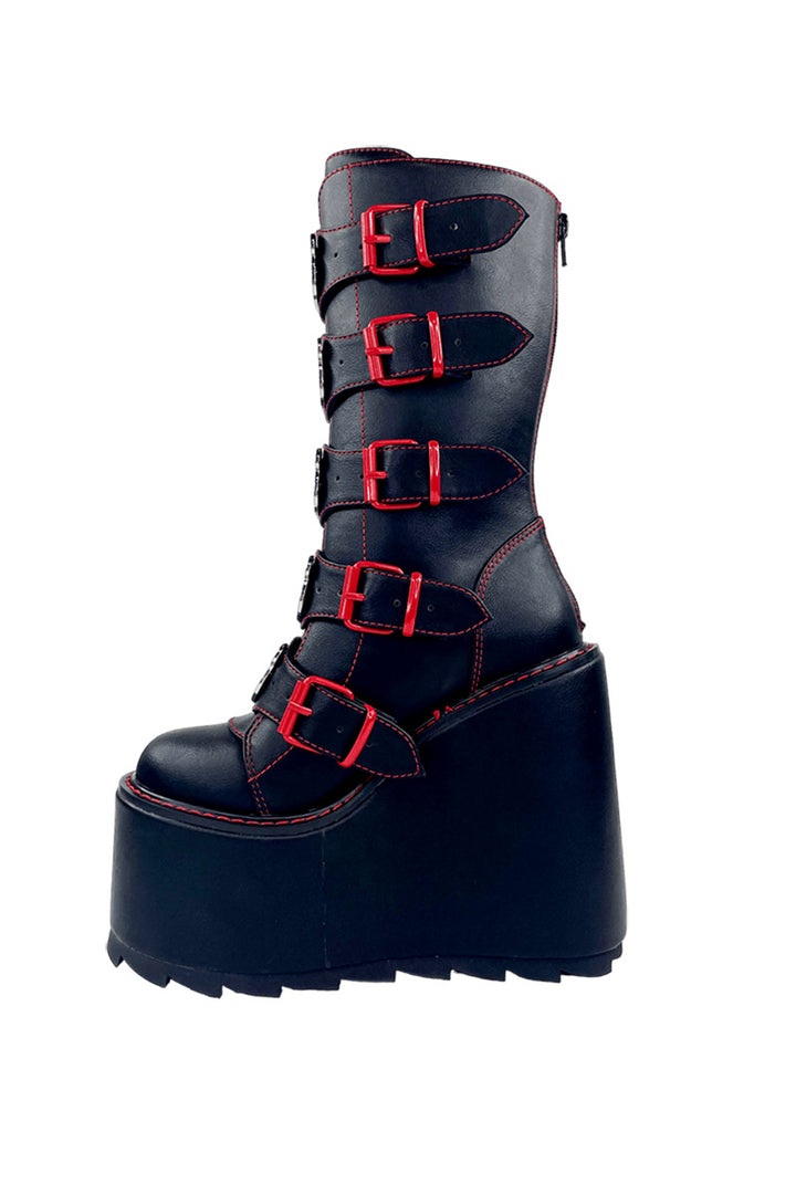 rave black gloomy bear punk boots for women