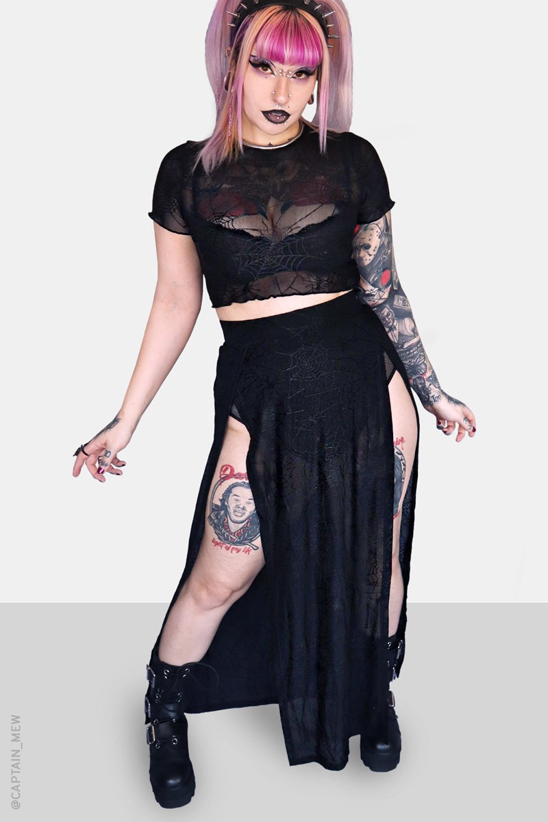 short sleeve creepy cute gothic top