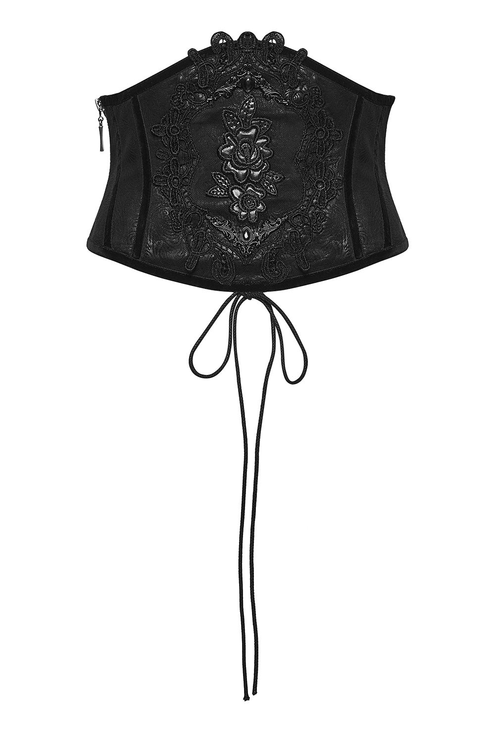 gothic black alce underbust corset waist cincher 