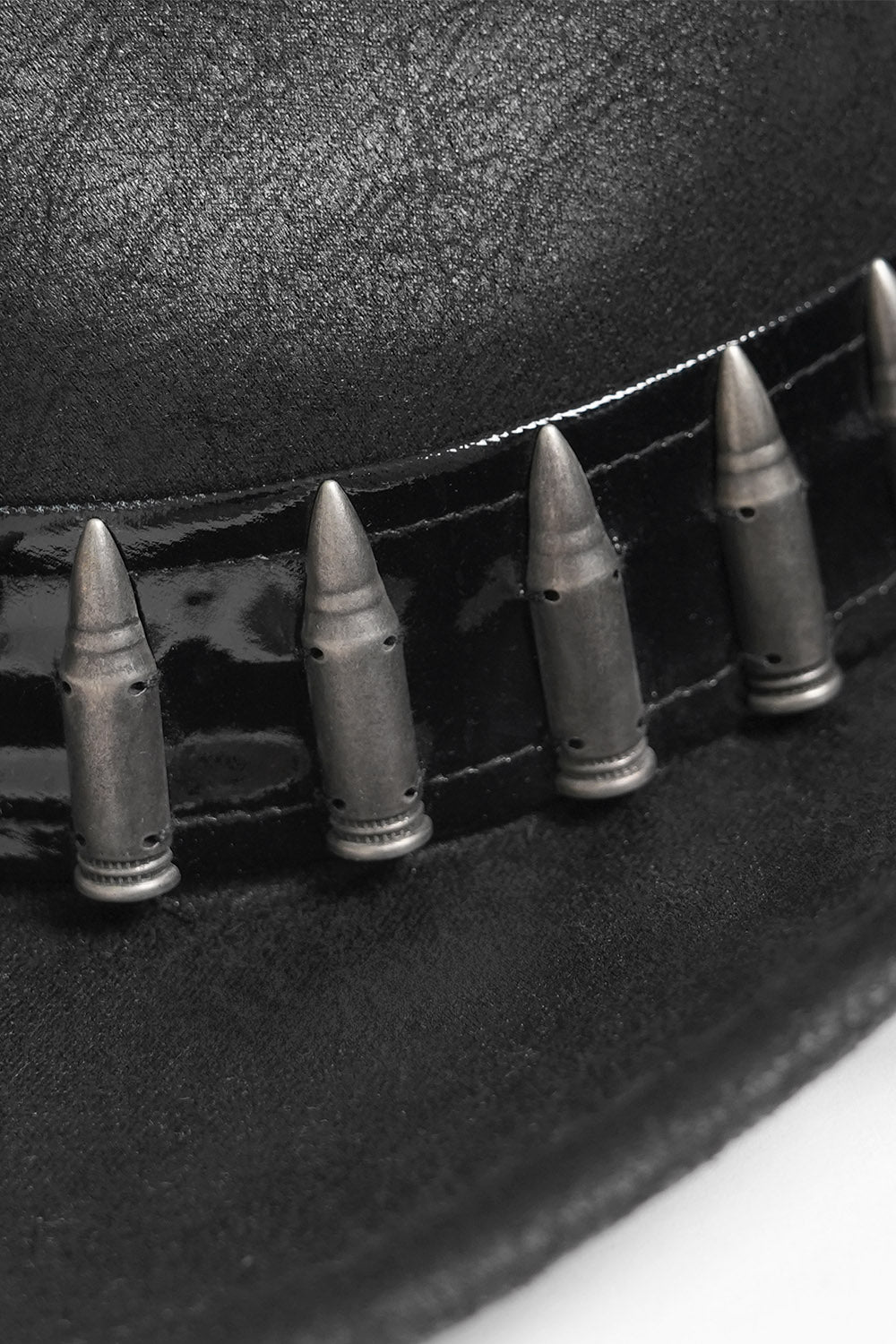 punk bullet studded Western goth hat