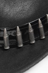 punk bullet studded Western goth hat