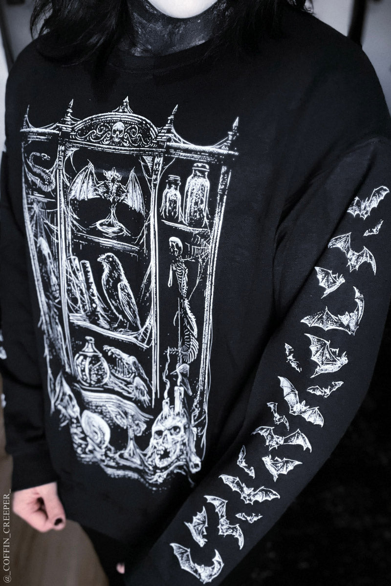 graphic bat sleeve cotton hoodie