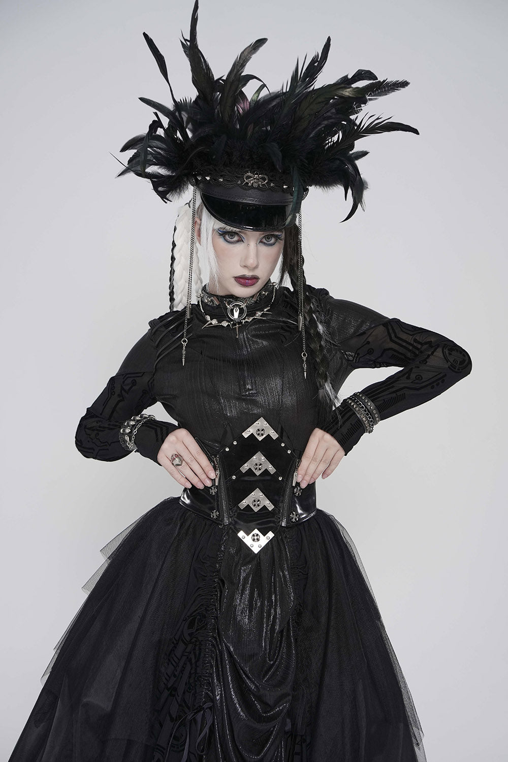lace-up goth corset belt by devil fashion