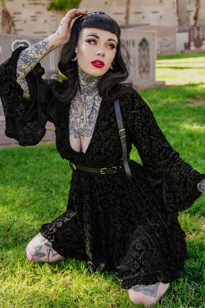 black chest harness by witchwood bags