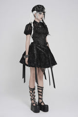 womens punk gothic vegan leather corset top