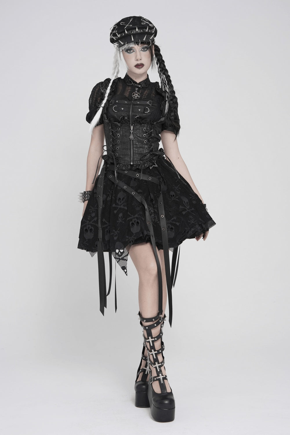 gothic vegan leather corset top by punk rave