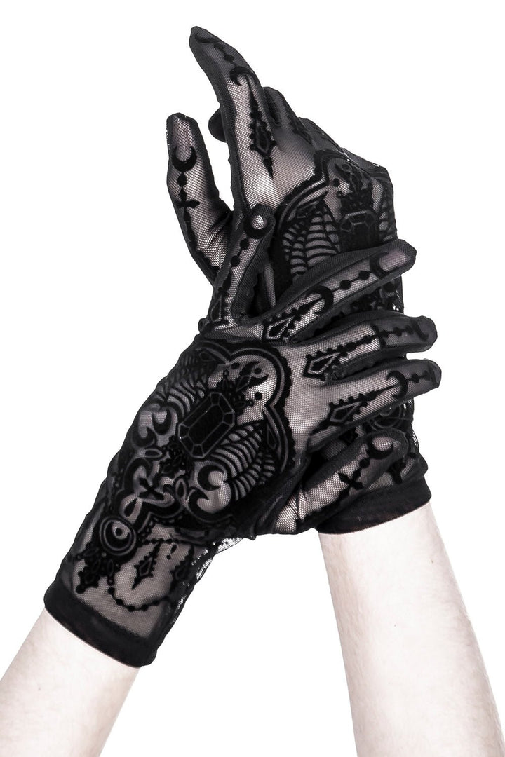 Black Gothic Mesh Bat Gloves - gloves & armwarmers - VampireFreaks - Restyle