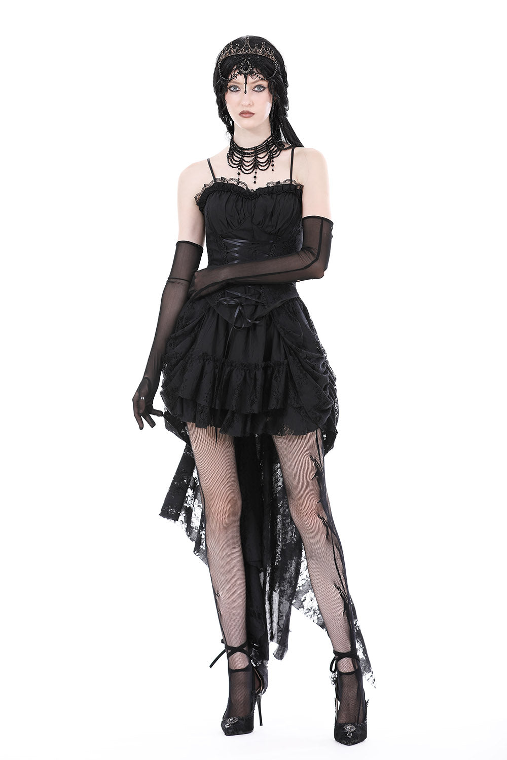 layered ruffled goth skirt