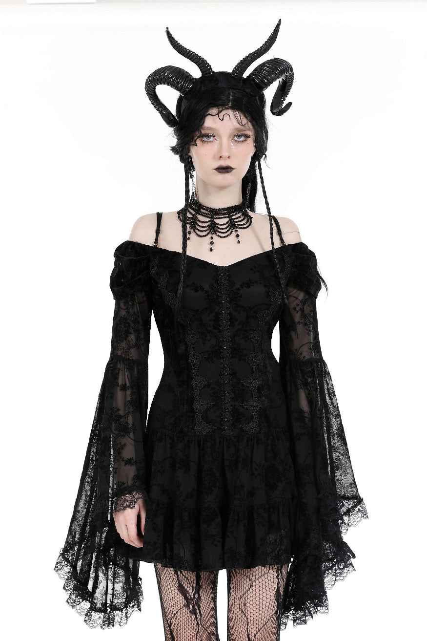 off the shoulder romantic gothic dress